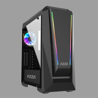 Azza Chroma 410A RGB | Midi Tower Case | Zwart