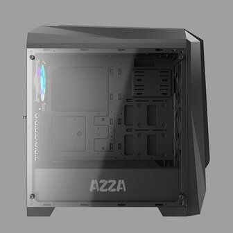 Azza Chroma 410A RGB | Midi Tower Case | Zwart