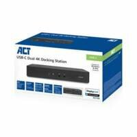 ACT AC7160 | Docking Station &amp; Poortreplicator | USB-C 3.2 Gen 2 | Zwart