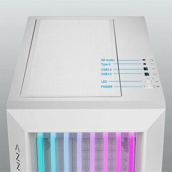 Azza Guardian 520 RGB | Midi Tower Case | Wit
