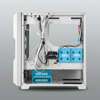 Azza Guardian 520 RGB | Midi Tower Case | Wit