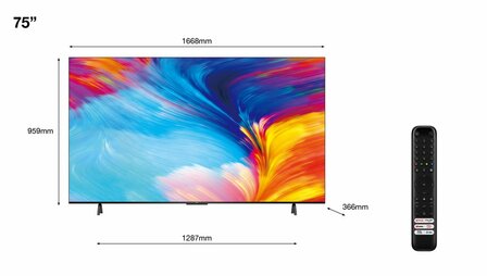 TCL 75P635 | 75&#039;&#039; Ultra HD 4K | LED Smart TV | Wifi | Google TV | HDR10 | 60Hz
