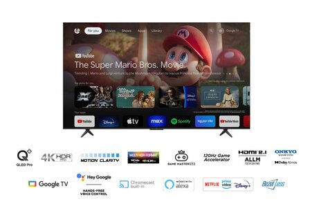 TCL 85C69B 85&quot; | 4K Ultra HD QLED Smart TV | Google TV + Wifi | Dolby Vision | Quantum Dot met Levendige Kleuren | 60Hz
