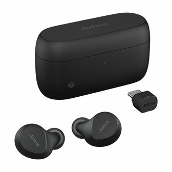 Jabra Evolve2 Buds | Draadloze In-ear Headset | Bluetooth | USB-C Oplaadcase | Zwart
