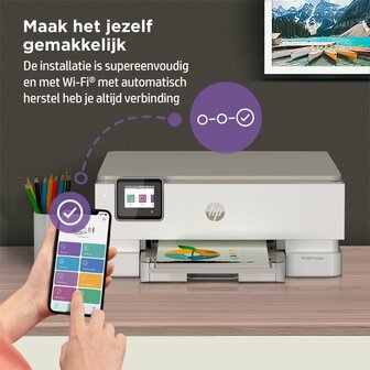HP Inspire 7220e AiO Inkjetprinter | 4800 x 1200 DPI | Wifi | Kleur