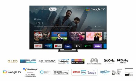 TCL C74 | 65&#039;&#039; Ultra HD 4K | QLED Smart TV | Wifi | Google TV | Local Dimming | Dolby Vision | 144Hz