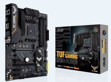 ASUS TUF GAMING B450-PLUS II | Socket AM4 | AMD B450 | 4xDDR4 | ATX | Moederbord