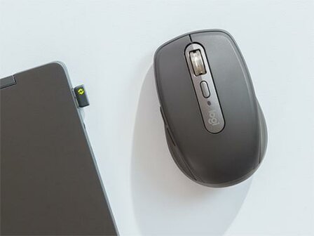 Logitech MX Anywhere 3S for Business S | Ambidextrous Draadloze Muis | RF-Draadloos + Bluetooth | 8000 DPI | Grafiet