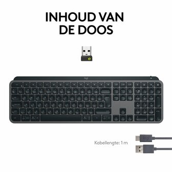Logitech MX Keys S | Draadloze Muis en Toetsenbordcombo | QWERTY