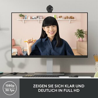 Logitech Brio 300 | 1080P 30FPS USB-C Webcam met Microfoon