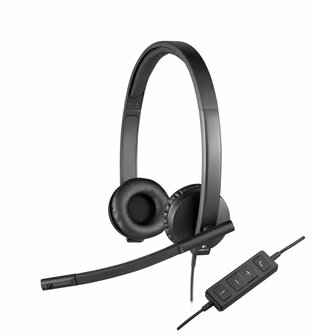 Logitech H570e | Bedraade On-ear USB-A Headset | Zwart