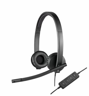 Logitech H570e | Bedraade On-ear USB-A Headset | Zwart
