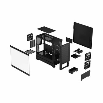 Fractal Design Pop Air TG Clear | Tower Case | Zwart