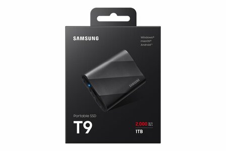 Samsung T9 1TB Portable SSD - 2.000MB/s Zwart