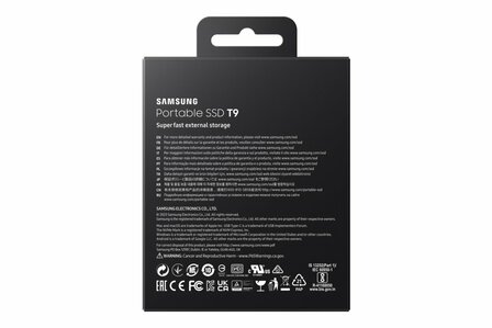 Samsung T9 1TB Portable SSD - 2.000MB/s Zwart