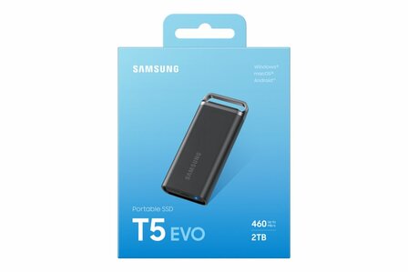 Samsung T5 EVO 2TB Portable SSD - 460 MB/s Zwart