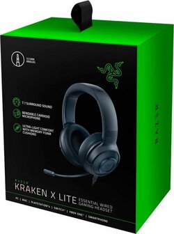 Razer Kraken X Lite | Bedraade Over-ear Gaming Headset 3.5mm Connector | Zwart