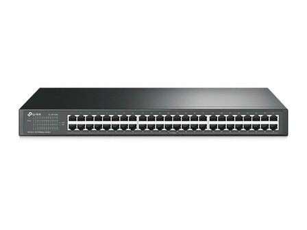 TP-Link TL-SF1048 | 48-poorts Fast Ethernet Unmanaged Switch | 19&quot; Rackmount | Plug &amp; Play | Zwart