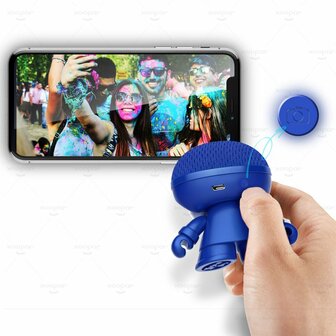 Xoopar | Mini Xboy Portable Bluetooth Speaker | LED Blauw