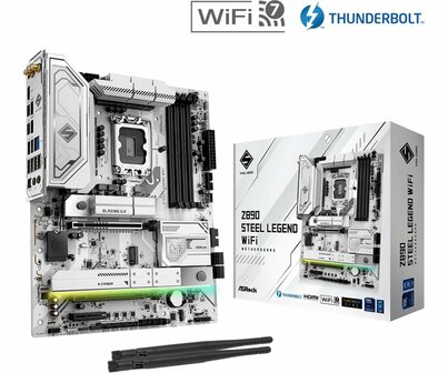 ASRock Intel 1851 Z890 Steel Legend WiFi | Socket LGA 1851 | Intel Z890 | 4xDDR5 | ATX | Moederbord