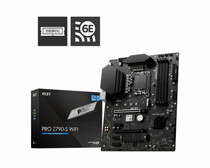 MSI PRO Z790-S WIFI | Socket LGA 1700 | Intel Z790 | 4xDDR5 | ATX | Moederbord