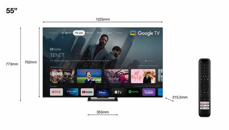 TCL 55C749 | 55&#039;&#039; Ultra HD 4K | QLED Smart TV | Wifi | Google TV | Local Dimming | Dolby Vision | 144Hz