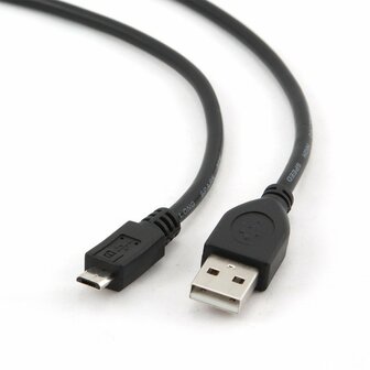 Gembird CCP-MUSB2-AMBM-1M | USB 2.0 | USB-A naar Micro-USB-B | 1m | Zwart