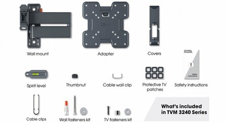 Vogel&#039;s Comfort TVM3605 | Draai- en kantelbare TV-beugel | 19-43&quot; | max 15kg | VESA 400x400