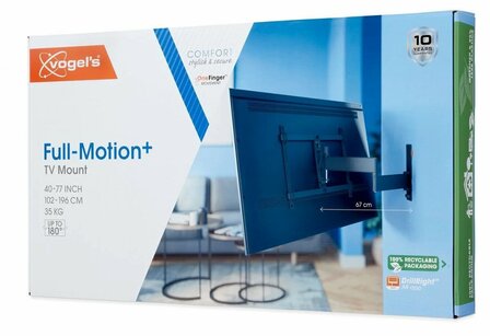 Vogel&#039;s Comfort TVM3645 | Draai- en kantelbare TV-beugel | 40&quot;-77&quot; | max 35kg | VESA 600x400