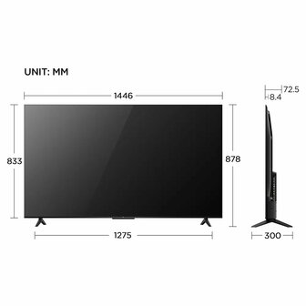 TCL 65P69B 65&quot; | 4K Ultra HD LED Smart TV | Wifi + Google TV | HDR10 voor Realistische Kleuren en Details | Stijlvol Ontwerp | 60Hz