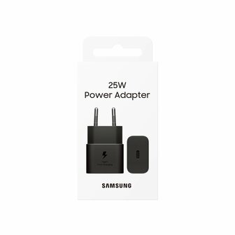 Samsung 25W USB-C Adapter | Fast Charge Oplader | Zwart
