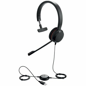 Jabra Evolve 20 UC | Bedraade On-ear Mono Headset | USB-A | Zwart