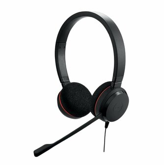 Jabra Evolve 20 MS Duo | Bedraade On-ear Mono Headset | Zwart
