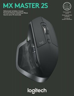 Logitech MX Master 2S | Draadloze Bluetooth Muis | RF-Draadloos | 4000 DPI | Grafiet
