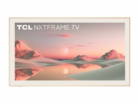 TCL NXTFRAME 55A300W Pro Wit 55&quot; | Ultra HD 4K QLED Smart TV | Draadloze Soundbar en Subwoofer | Google TV + Wifi | HDR10+ | 120Hz