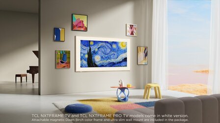 TCL NXTFRAME 65A300W Wit 65&quot; | Ultra HD 4K QLED Smart TV | VIDAA + Wifi | HDR10+ | Slim Design met NXTFRAME | 120Hz