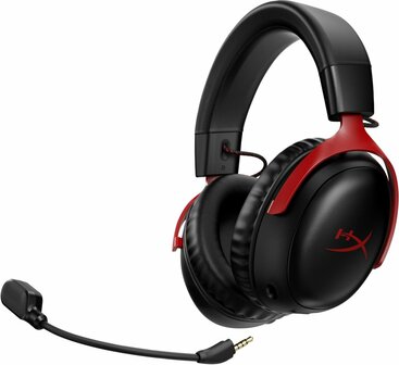 HyperX Cloud III | Draadloze Over-ear Gaming Headset | USB-A &amp; USB-C Receiver | Zwart/Rood
