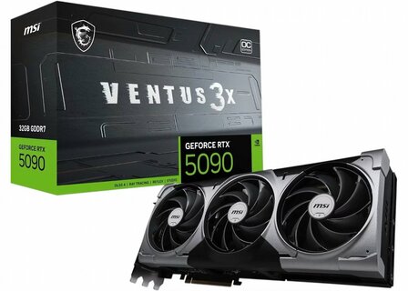 MSI GeForce RTX 5090 Ventus 3X OC | 32 GB GDDR7 VRAM | 4K Gaming &amp; AI | Videokaart | GPU | Nvidia