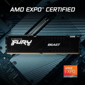 Kingston FURY Beast | 32GB 2x16GB DDR5 | 6000MHz | DIMM | CL30 | Geheugenmodule | RAM