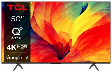 TCL 50QLED780 | 50&#039;&#039; Ultra HD 4K | QLED Smart TV | Wifi &amp; Google TV | Quantum Dot Kleursaturatie | HDR10 | 60Hz