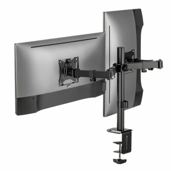 SBOX LCD-352/2-2 | Verstelbare Monitor-bureaubeugel | Tot 32&quot; | Max 9kg | VESA 100x100 | 2 Monitoren