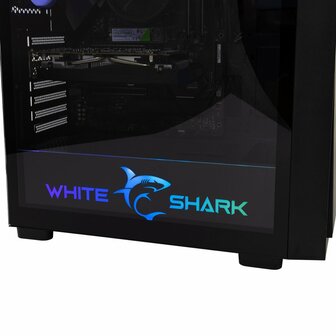 White Shark WARHEAD | Midi Tower Case | Inclusief 4 RGB Fans | Zwart