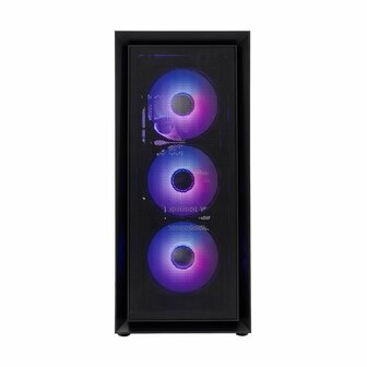 White Shark WARHEAD | Midi Tower Case | Inclusief 4 RGB Fans | Zwart