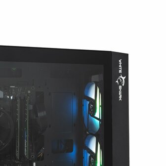 White Shark WARHEAD | Midi Tower Case | Inclusief 4 RGB Fans | Zwart