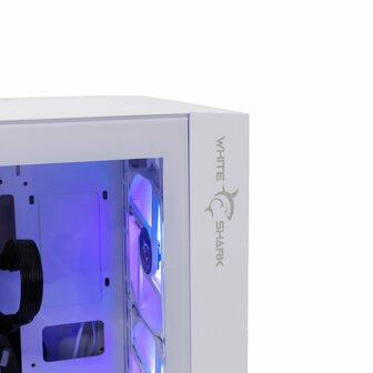 White Shark WARHEAD | Midi Tower Case | Inclusief 4 RGB Fans | Wit