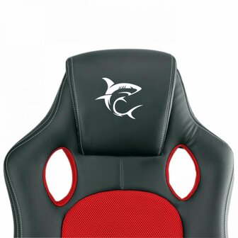 White Shark KING&#039;S THRONE | Universele Gamestoel | Gestoffeerde Gevoerde Zitting | Zwart/Rood