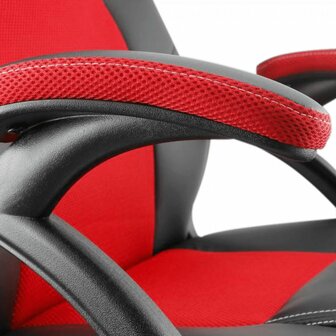 White Shark KING&#039;S THRONE | Universele Gamestoel | Gestoffeerde Gevoerde Zitting | Zwart/Rood