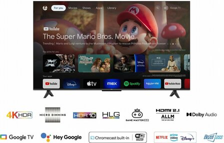TCL 50P61B 50&quot; | 4K Ultra HD LED Smart TV | Google TV + Wifi | HDR10 | Elegant Design | 60Hz