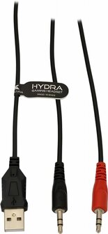 Baracuda HYDRA RGB Rainbow | Gaming Headset 3,5mm &amp; USB | Zwart