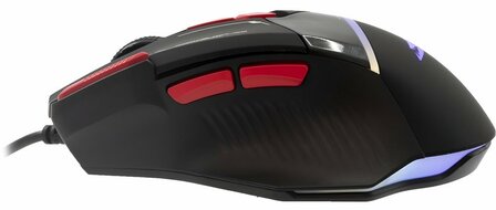 Baracuda MANTA RGB | Bekabelde Gaming Muis | Rechtshandig | USB-A | 12800 DPI | Zwart